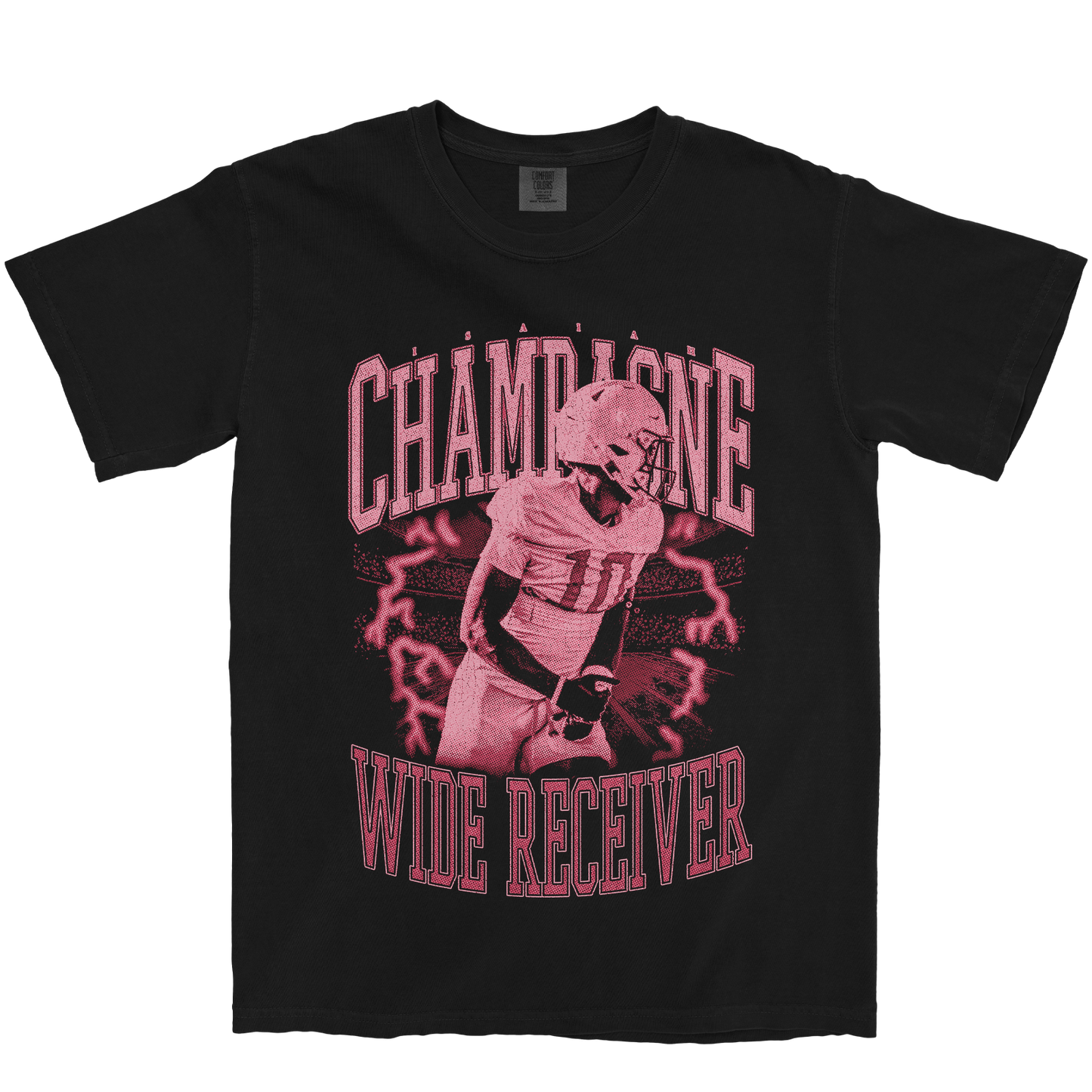 ISAIAH CHAMPAGNE VINTAGE BLACK TEE