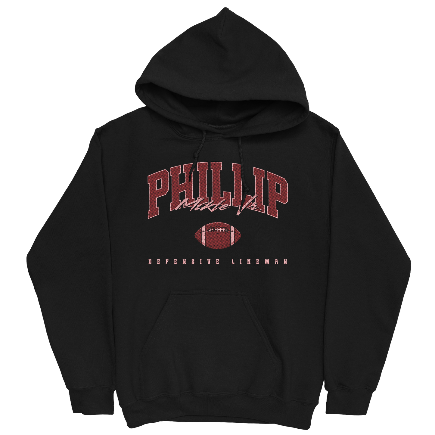 PHILLIP MIKLE JR. FOOTBALL BLACK HOODIE