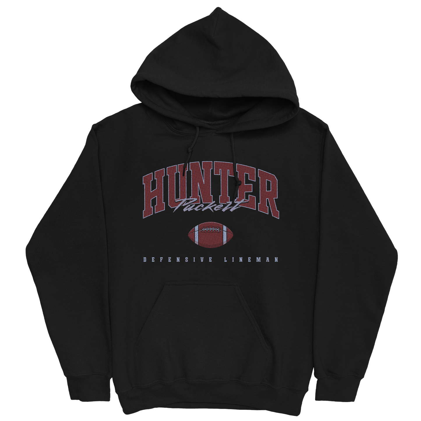HUNTER PUCKETT FOOTBALL BLACK HOODIE