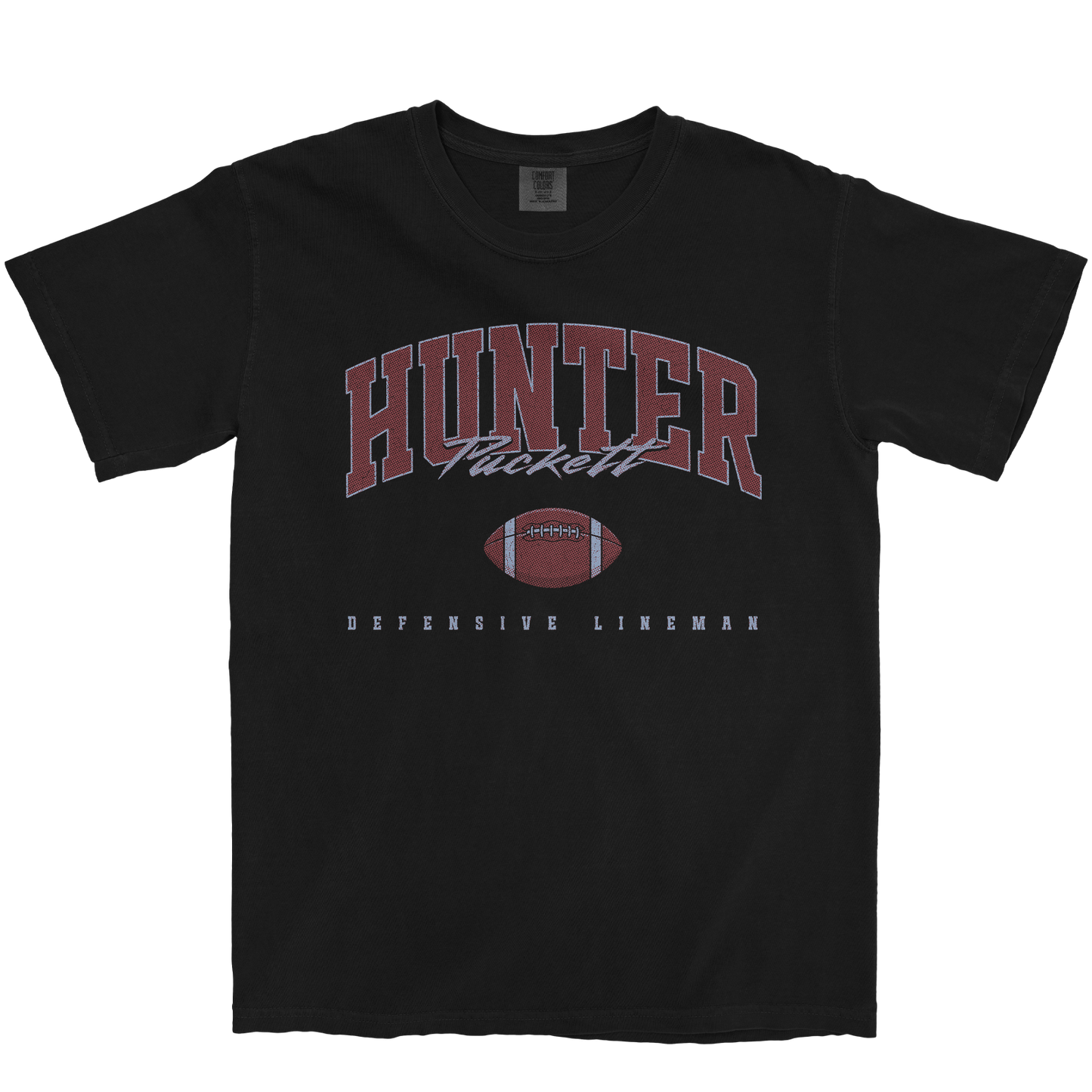 HUNTER PUCKETT FOOTBALL BLACK TEE
