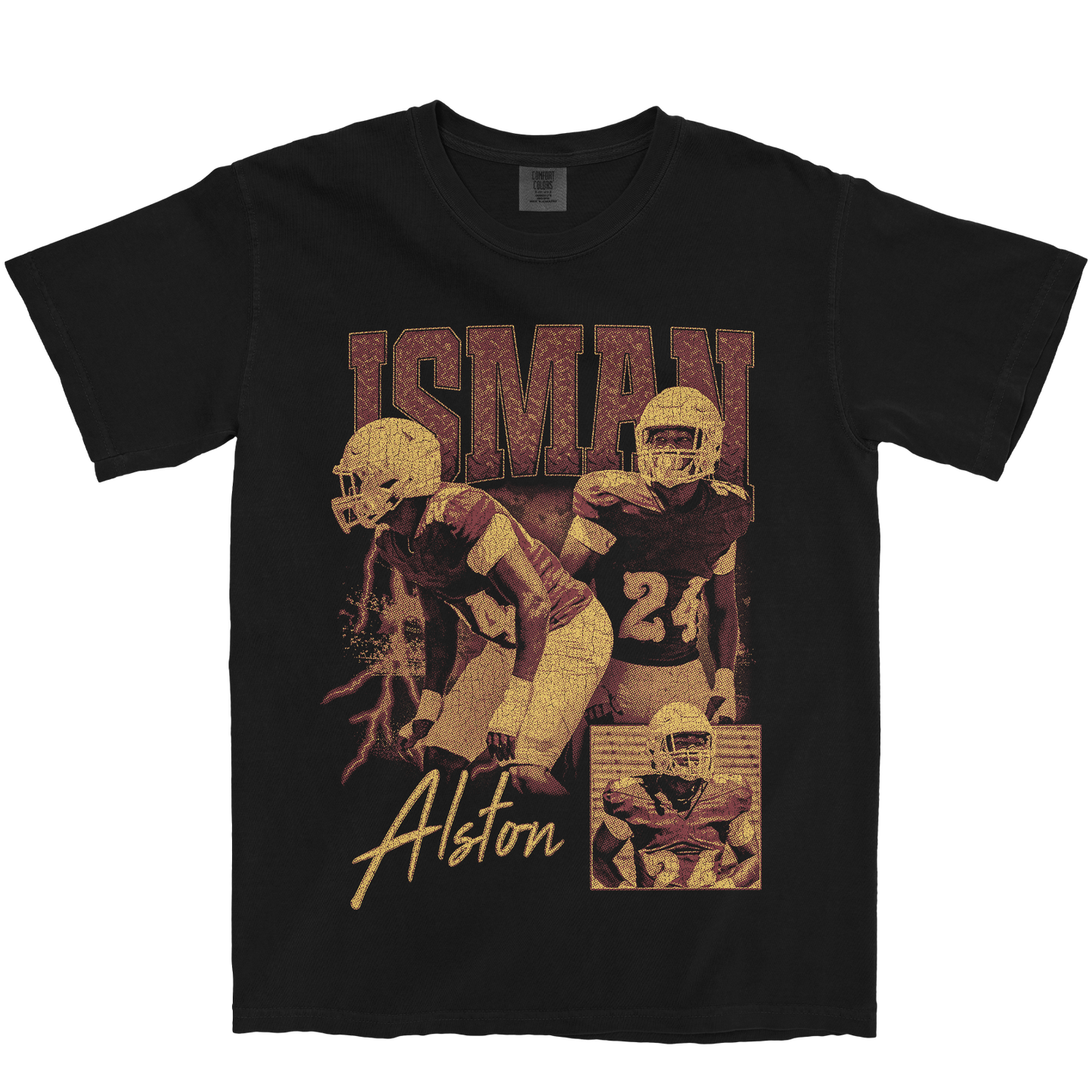 ISMAN ALSTON GRAPHIC BLACK TEE