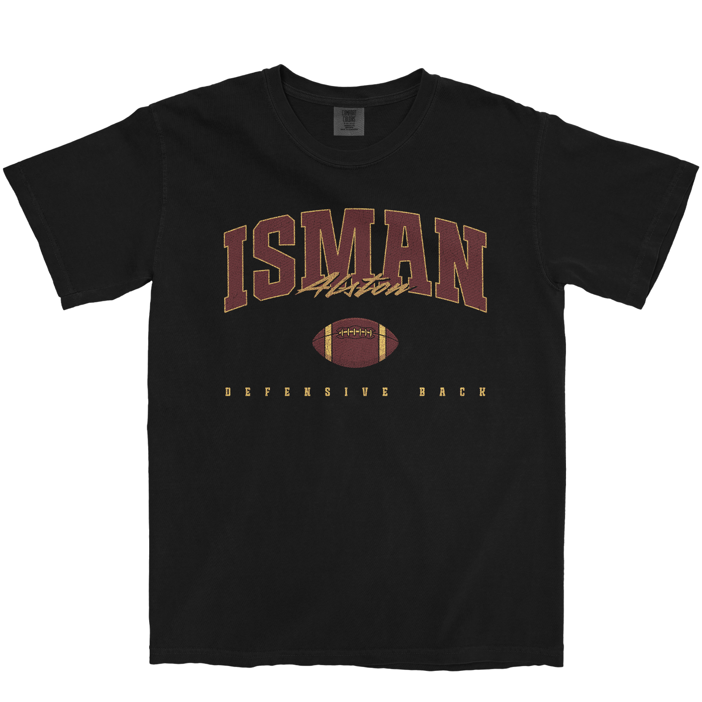 ISMAN ALSTON FOOTBALL BLACK TEE