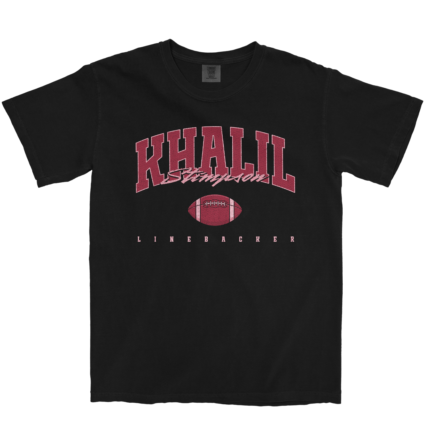 KHALIL STIMPSON FOOTBALL BLACK TEE