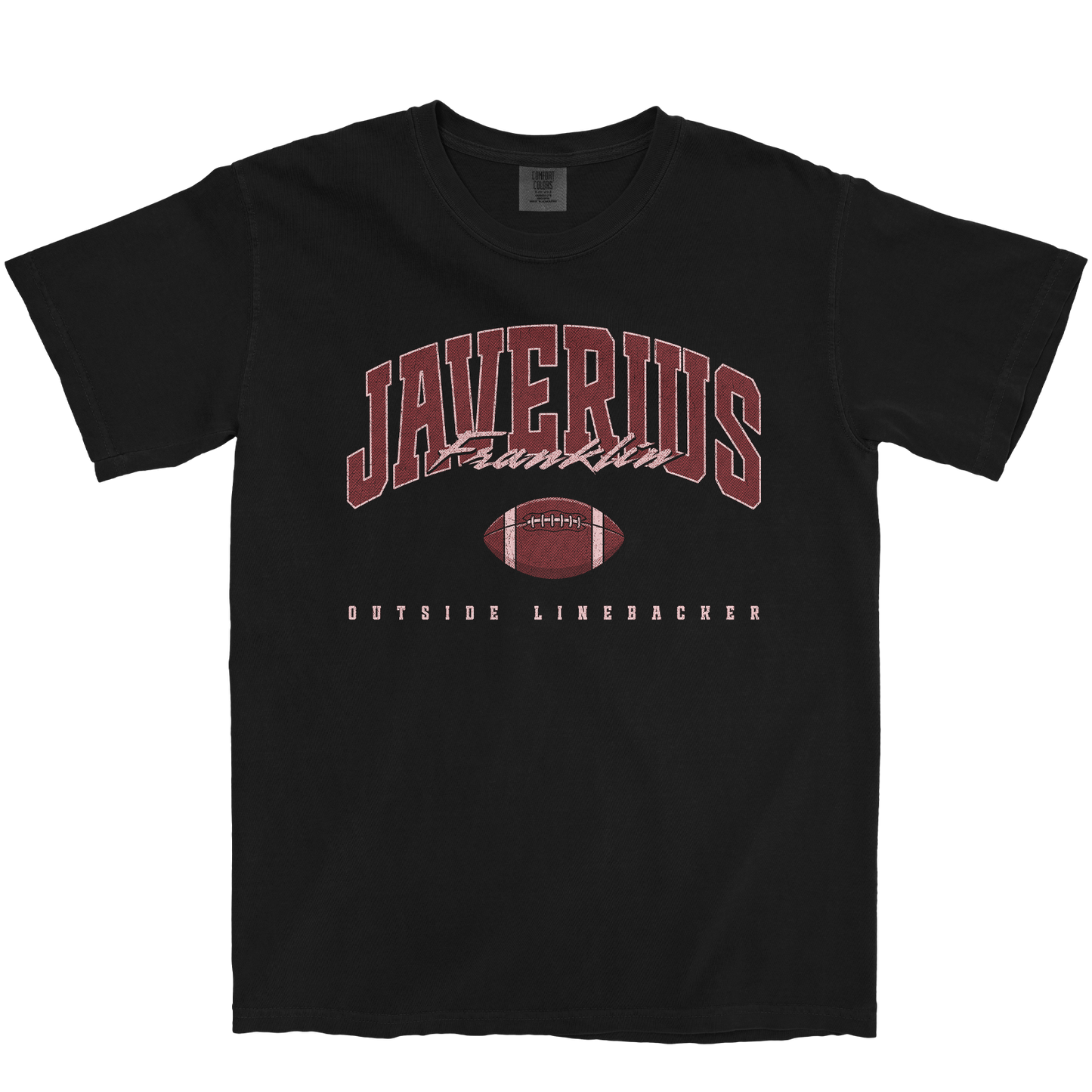 JAVERIUS FRANKLIN FOOTBALL BLACK TEE