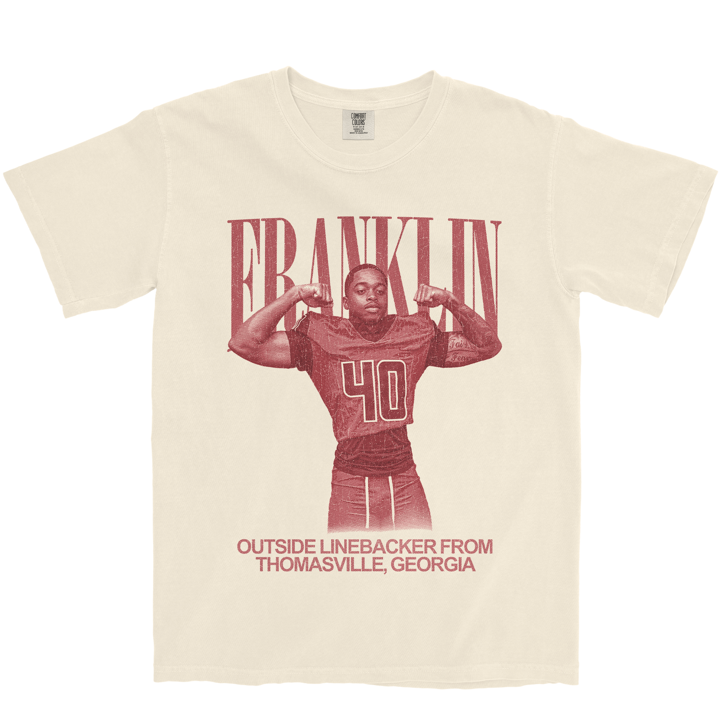 JAVERIUS FRANKLIN VINTAGE IVORY TEE