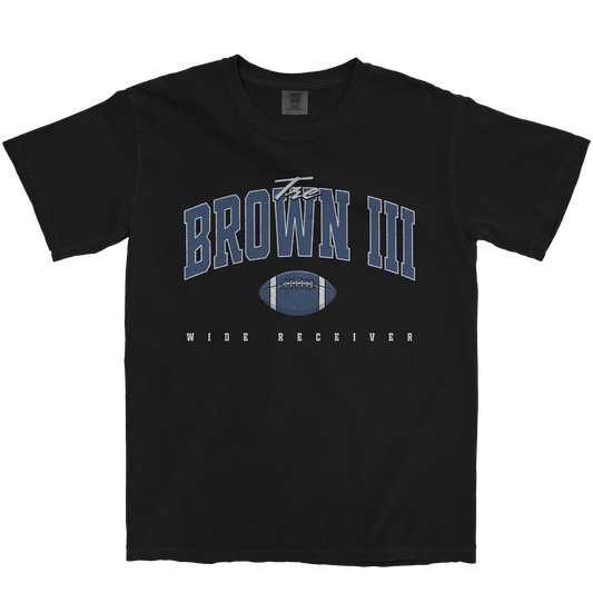TRE BROWN III FOOTBALL BLACK TEE