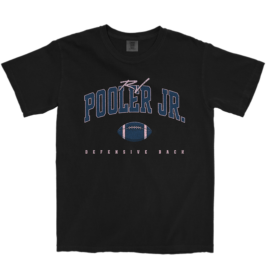 RJ POOLER JR. FOOTBALL BLACK TEE