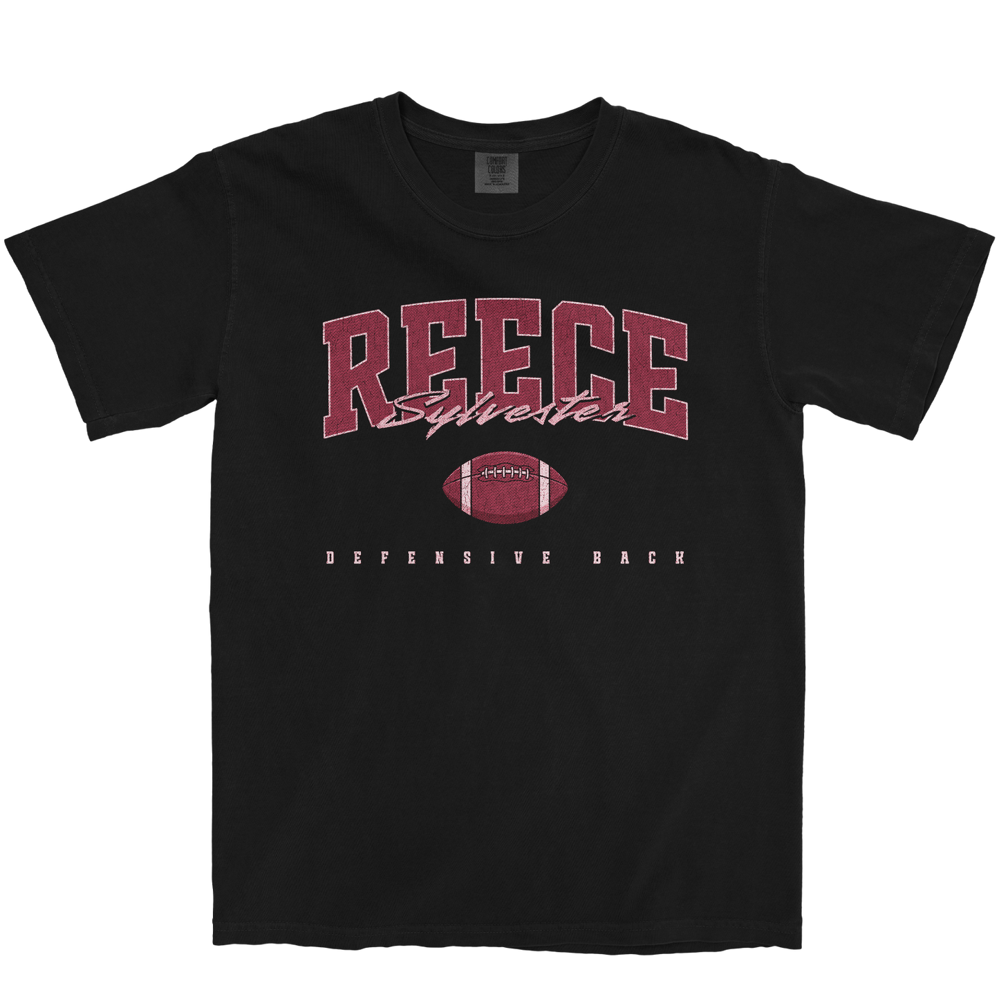 REECE SYLVESTER FOOTBALL BLACK TEE