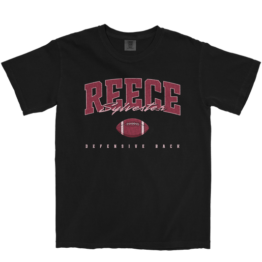 REECE SYLVESTER FOOTBALL BLACK TEE