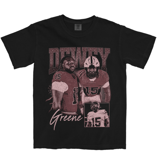 DEWEY GREENE GRAPHIC BLACK TEE