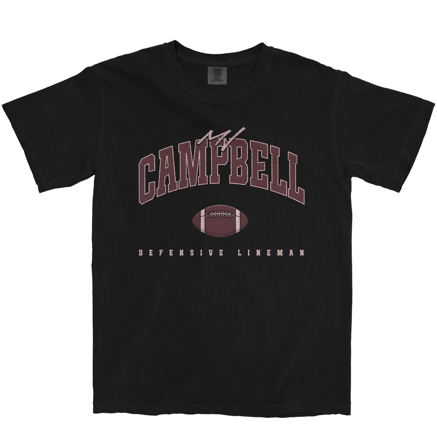 MJ CAMPBELL FOOTBALL BLACK TEE