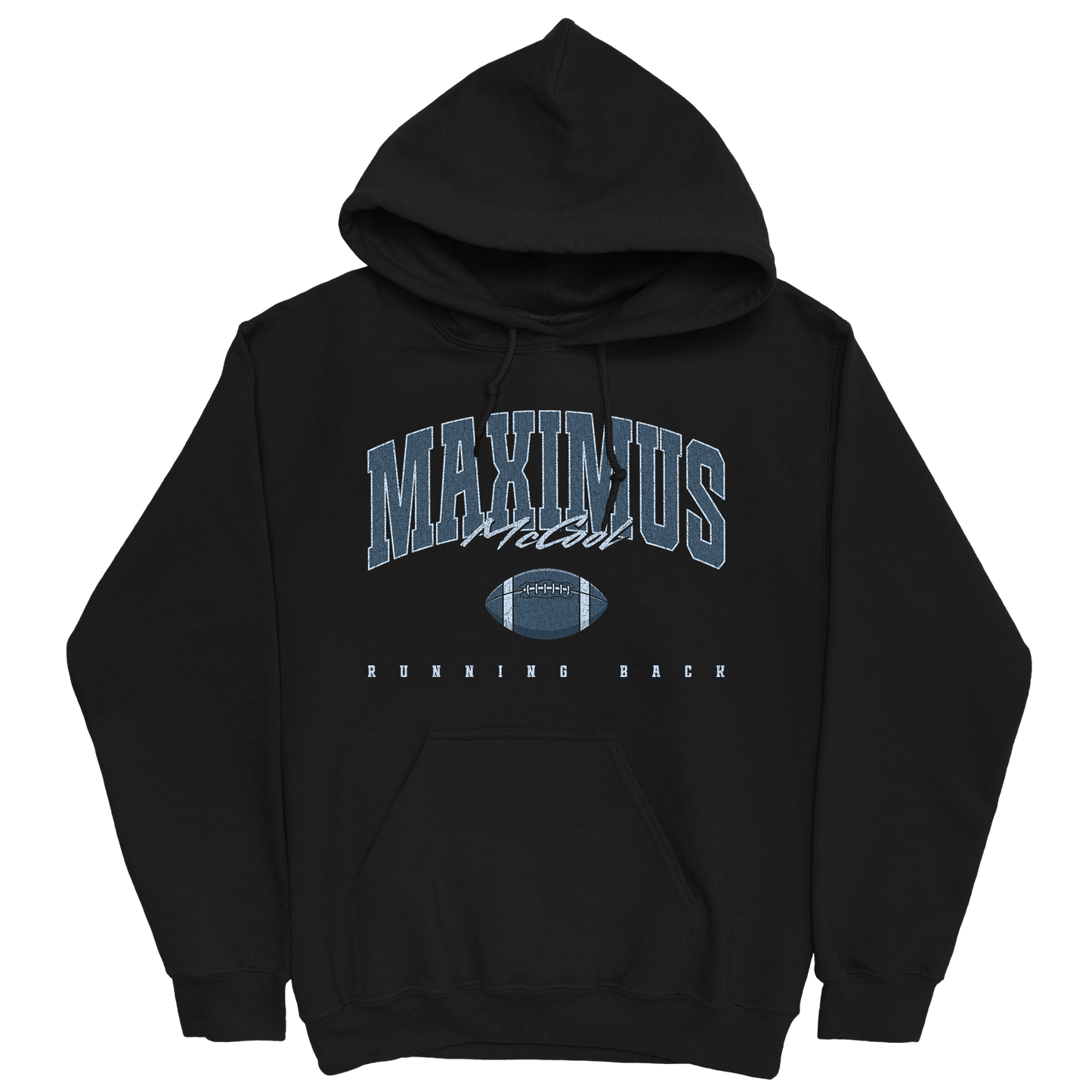 MAXIMUS MCCOOL FOOTBALL BLACK HOODIE