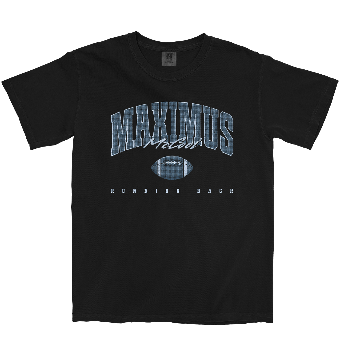 MAXIMUS MCCOOL FOOTBALL BLACK TEE