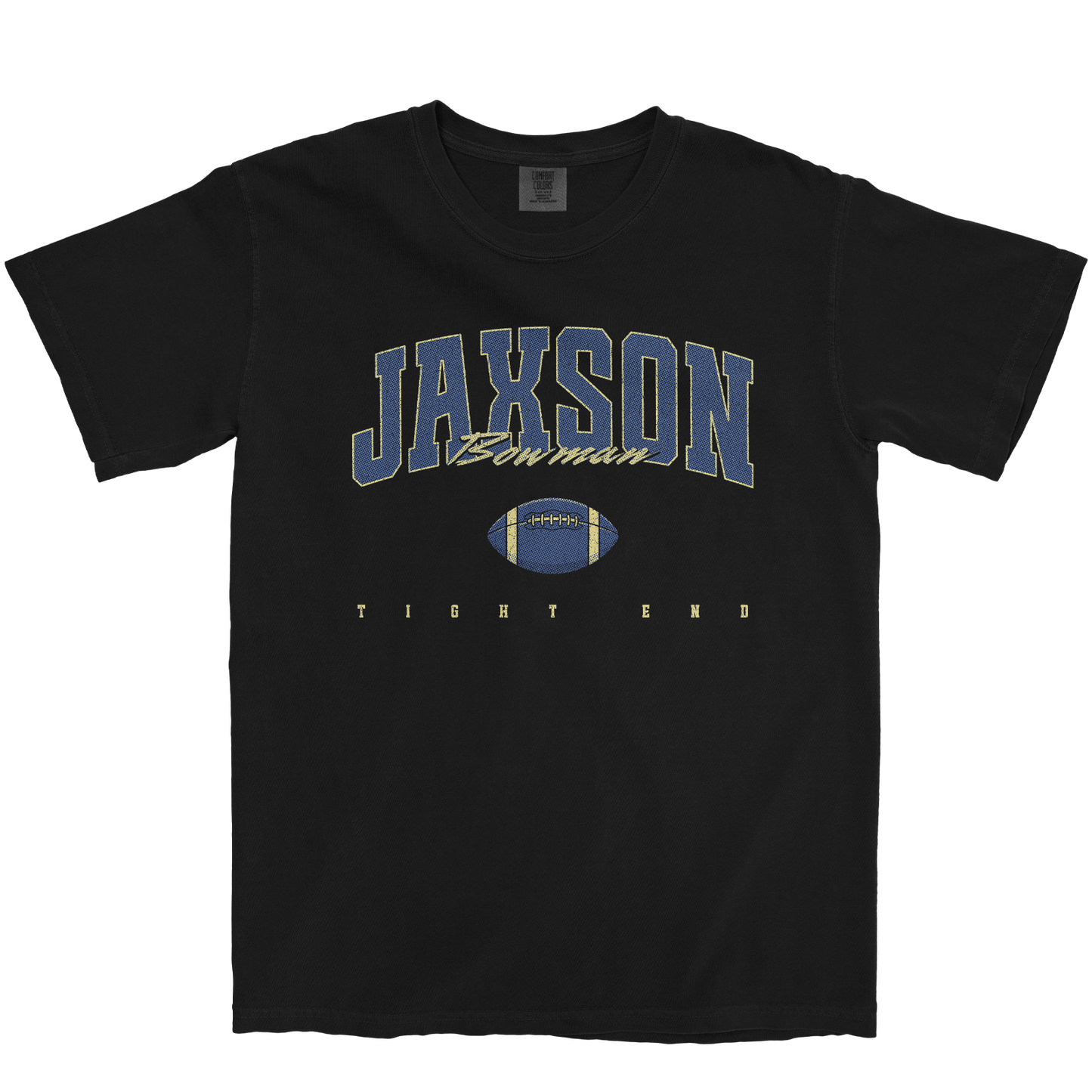 JAXSON BOWMAN FOOTBALL BLACK TEE