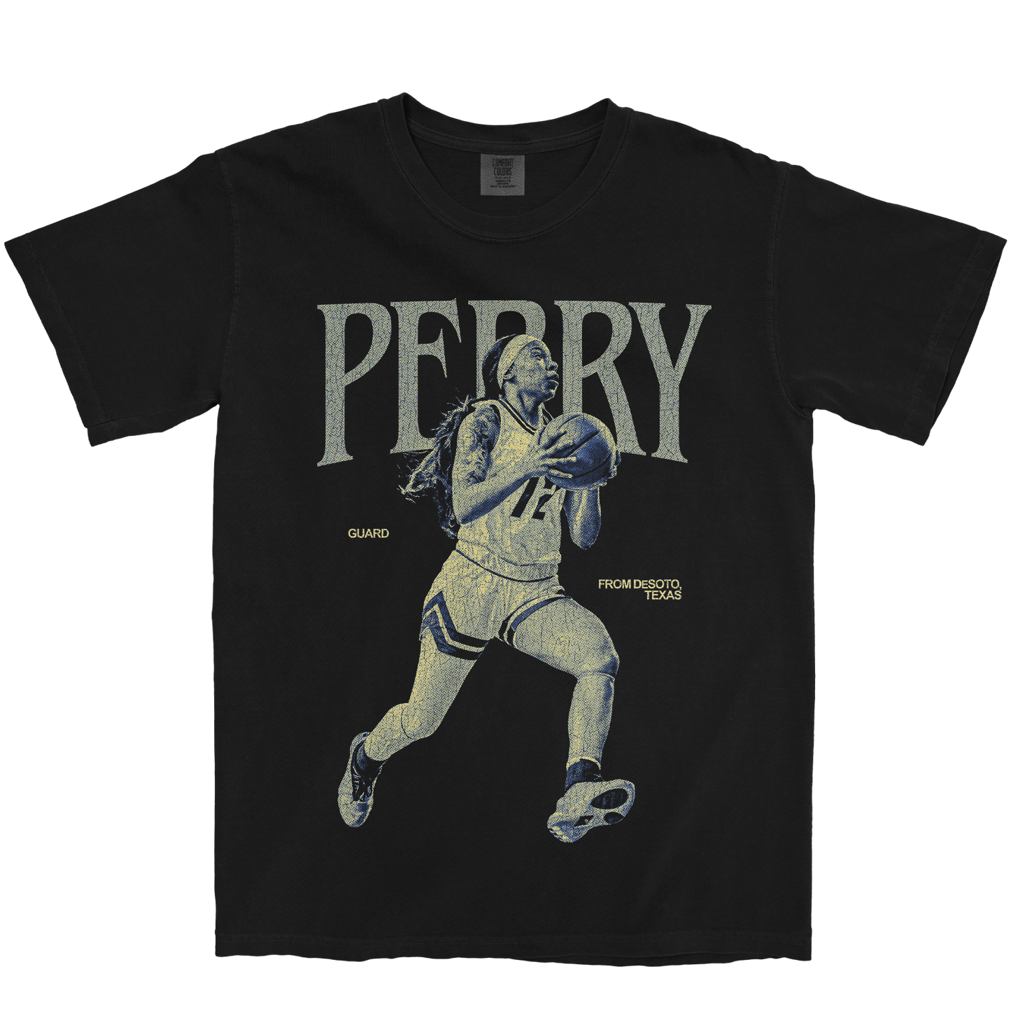 JIYA PERRY VINTAGE BLACK TEE