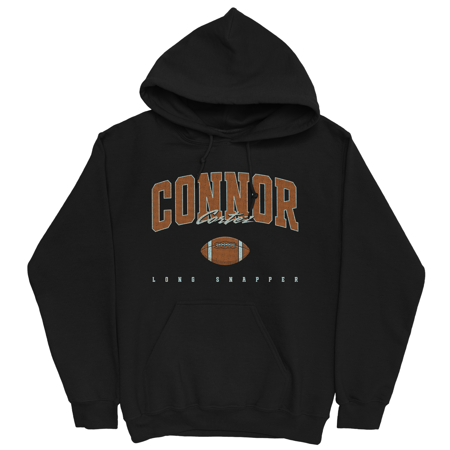 CONNOR CORTEZ FOOTBALL BLACK HOODIE