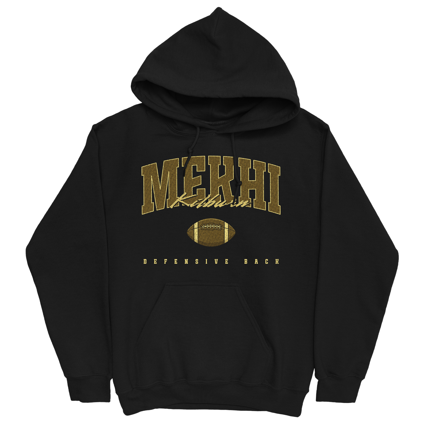 MEKHI KILBURN FOOTBALL BLACK HOODIE