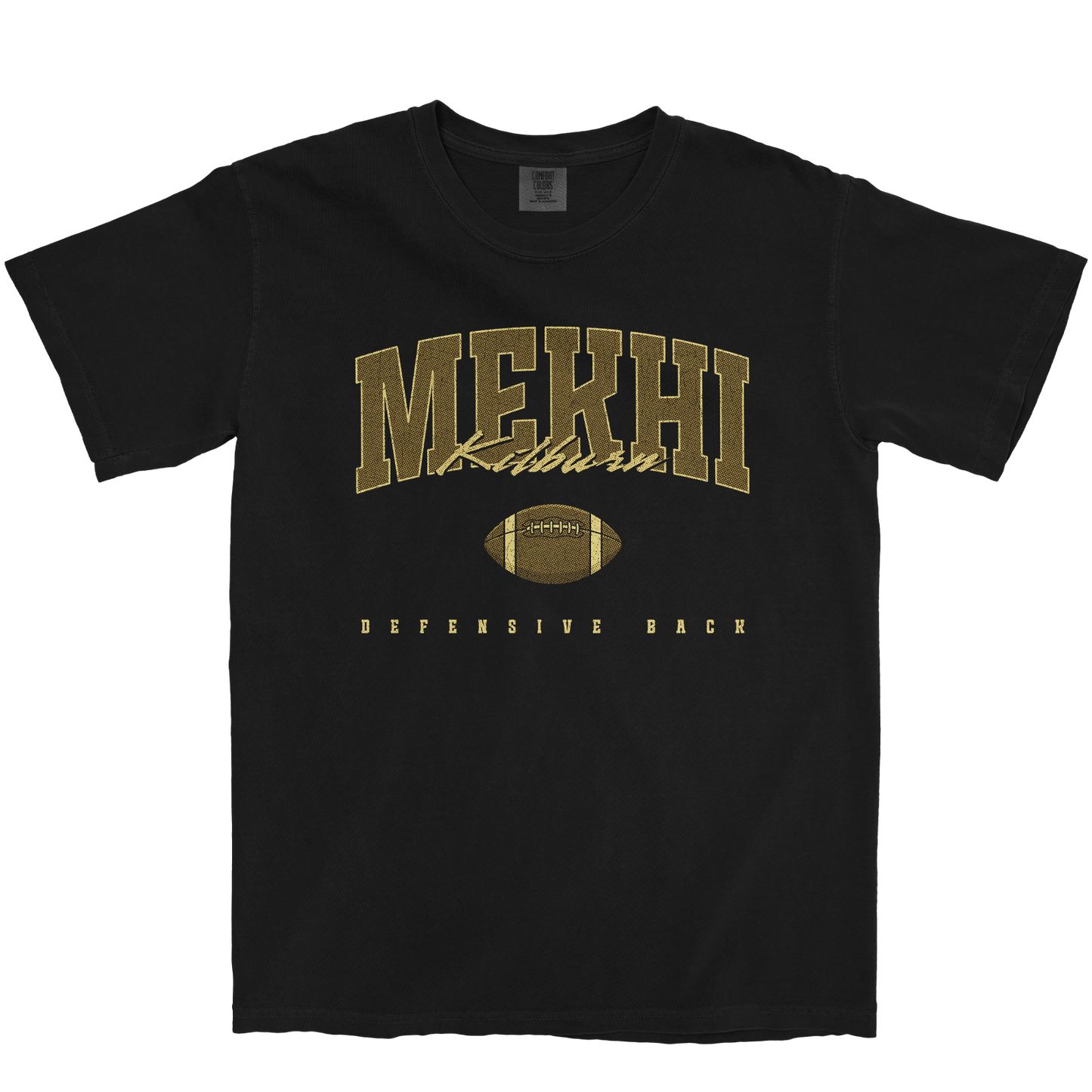 MEKHI KILBURN FOOTBALL BLACK TEE