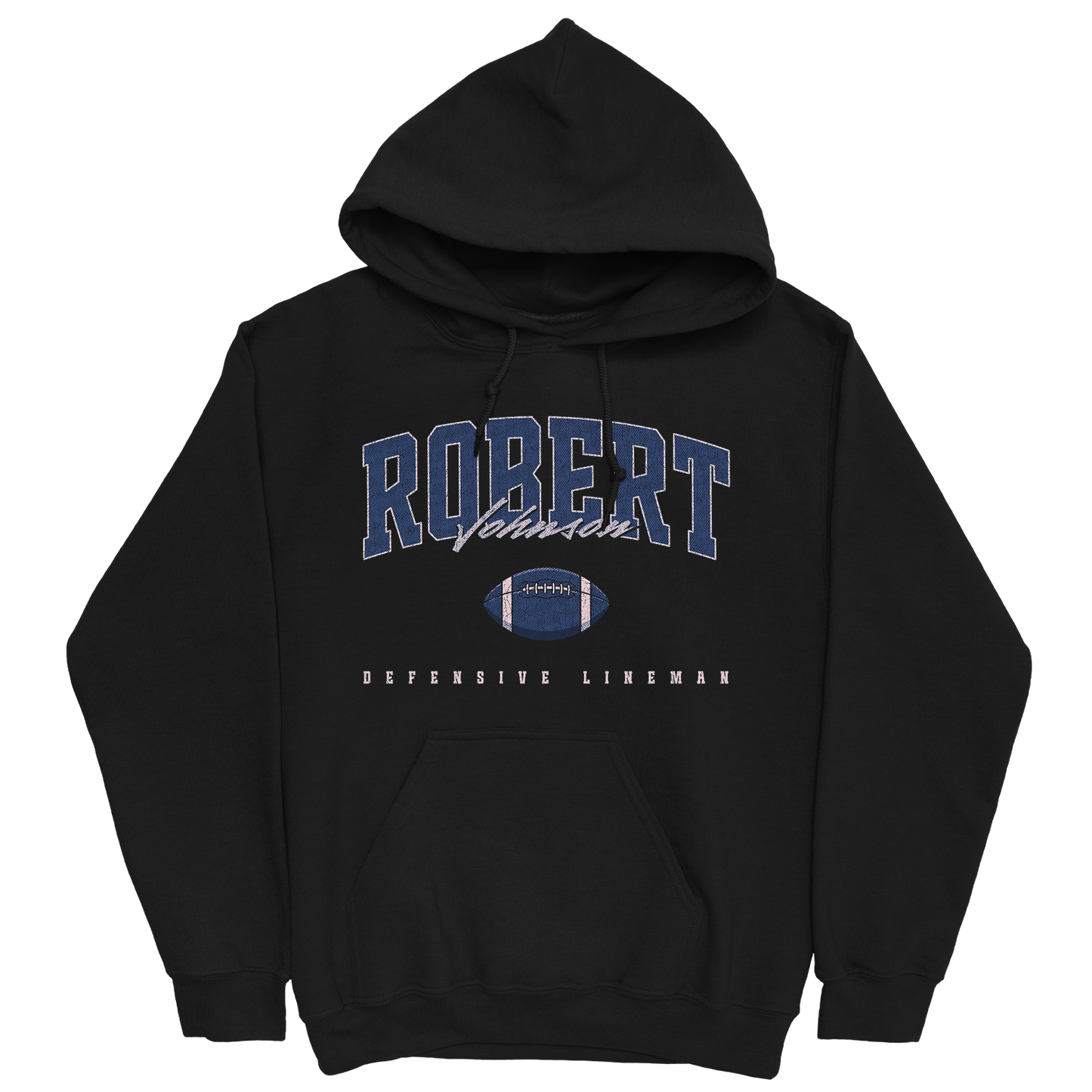 ROBERT JOHNSON FOOTBALL BLACK HOODIE
