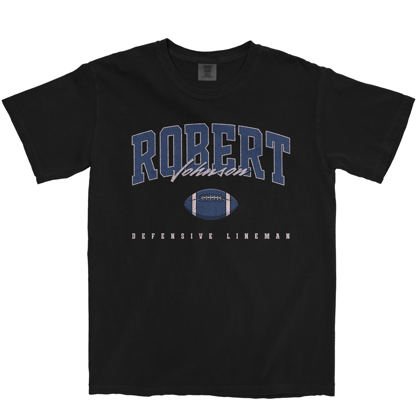 ROBERT JOHNSON FOOTBALL BLACK TEE
