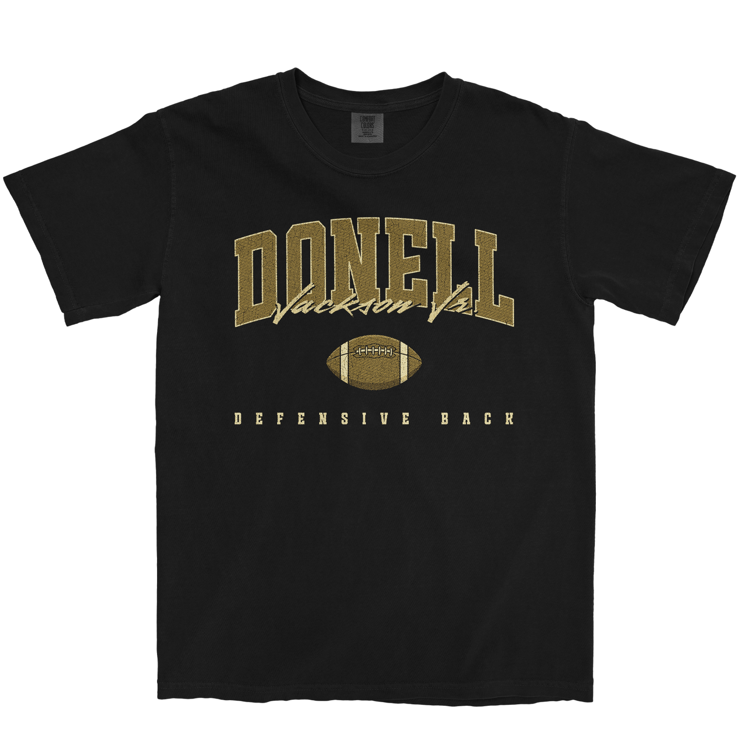 DONELL JACKSON JR. FOOTBALL BLACK TEE