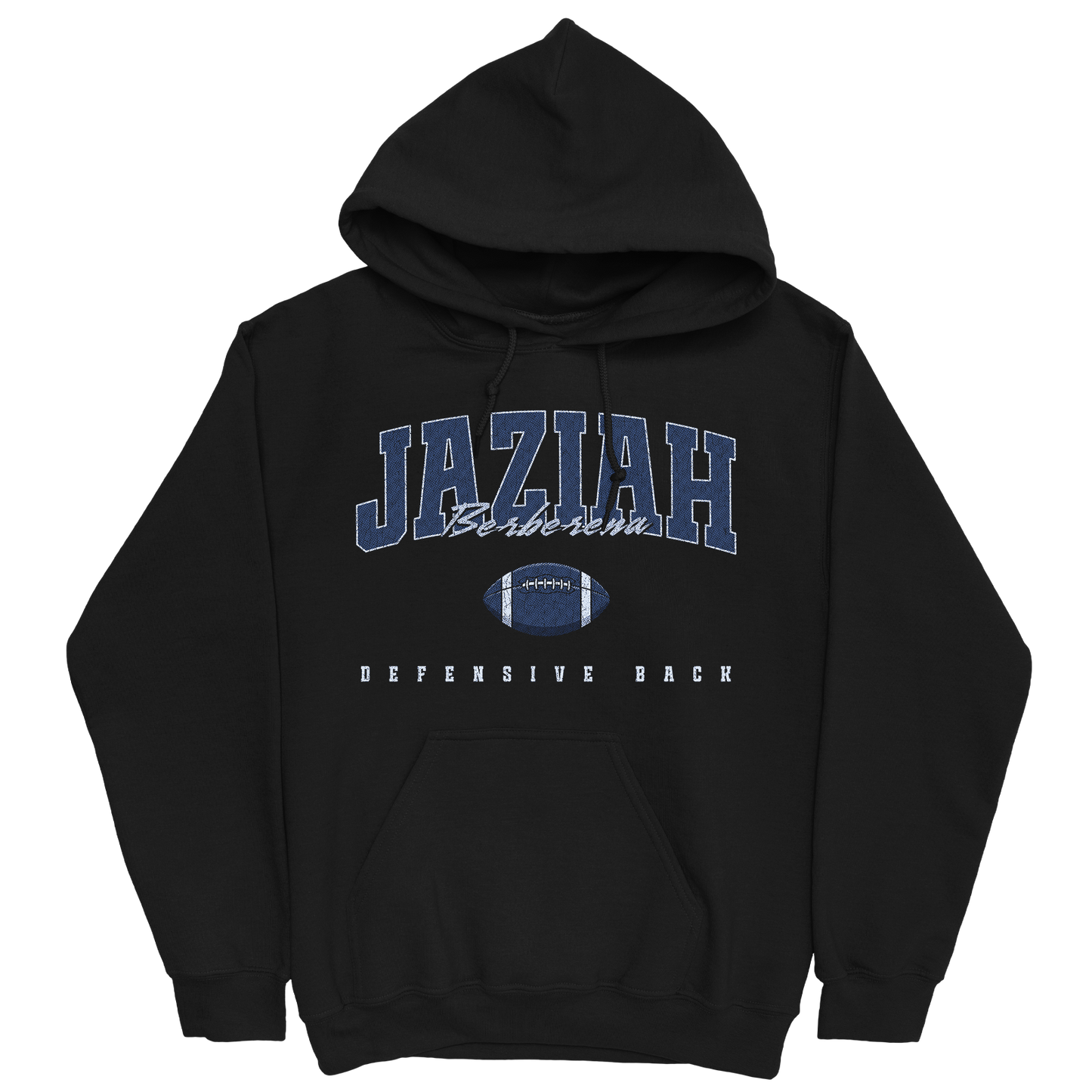 JAZIAH BERBERENA FOOTBALL BLACK HOODIE