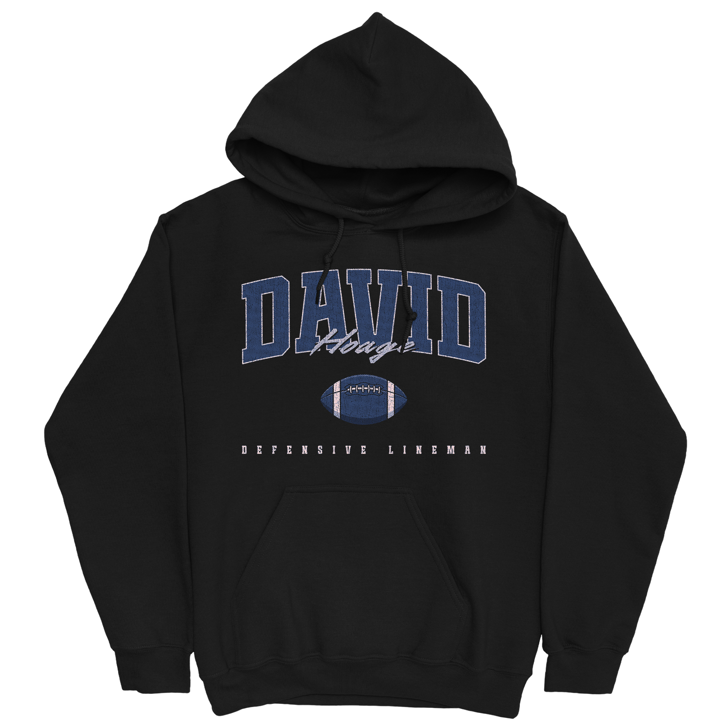 DAVID HOAGE FOOTBALL BLACK HOODIE