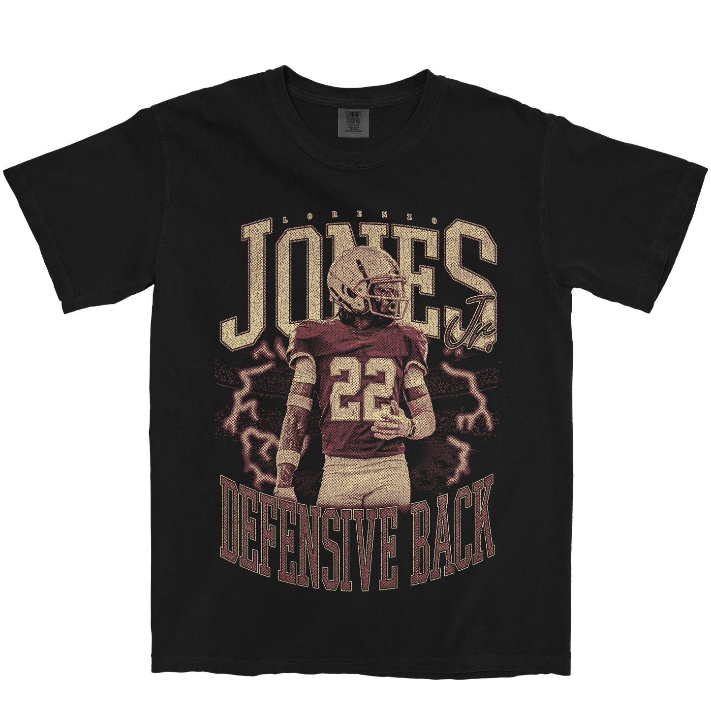 LORENZO JONES JR. VINTAGE BLACK TEE