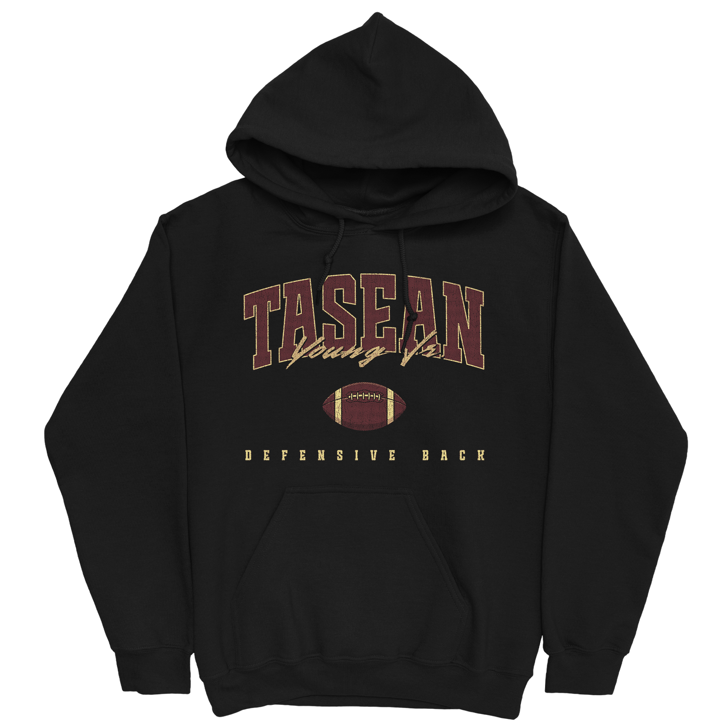 TASEAN YOUNG JR. FOOTBALL BLACK HOODIE