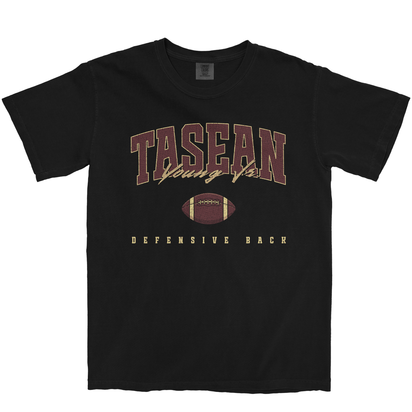 TASEAN YOUNG JR. FOOTBALL BLACK TEE