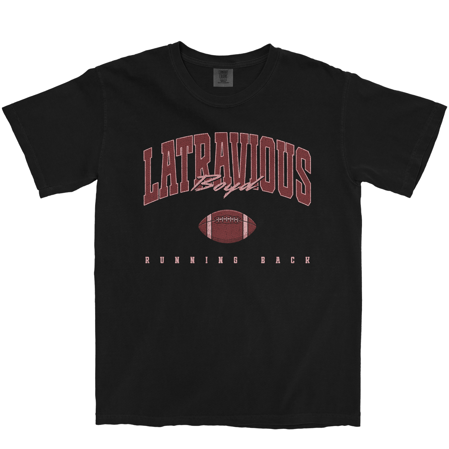 LATRAVIOUS BOYD FOOTBALL BLACK TEE