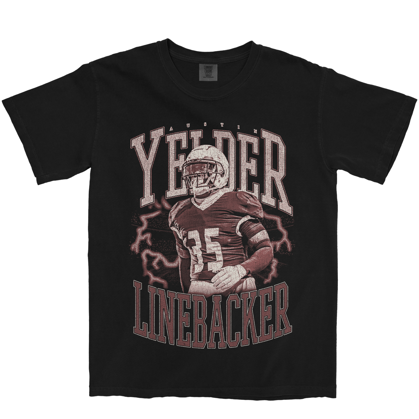 AUSTIN YELDER VINTAGE BLACK TEE