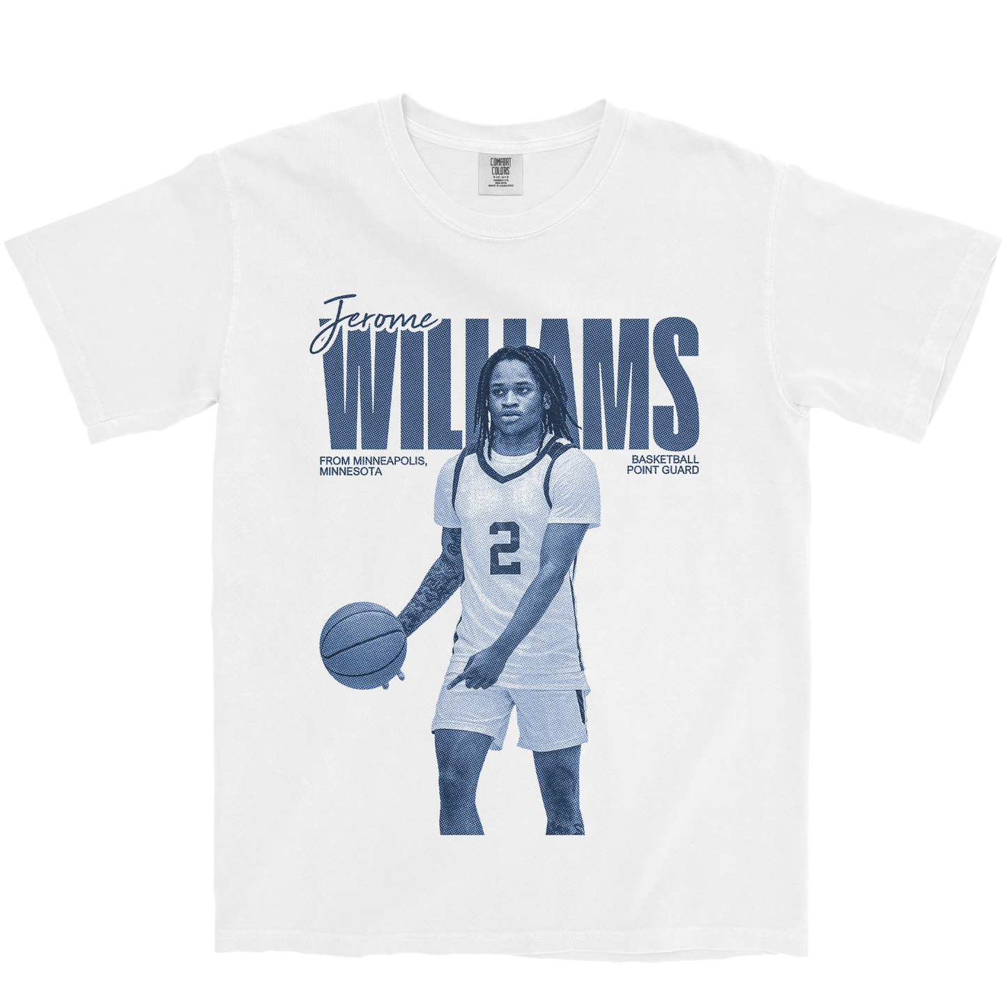 JEROME WILLIAMS VINTAGE WHITE TEE