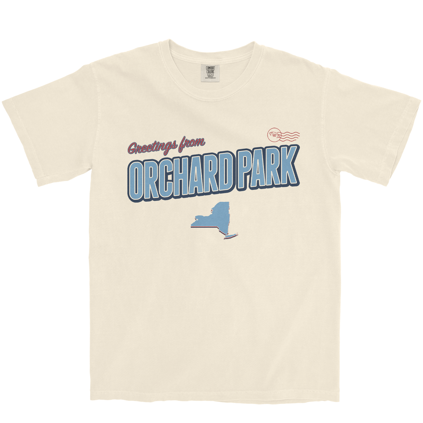 BUFFALO FOOTBALL GREETING CARD IVORY T-SHIRT