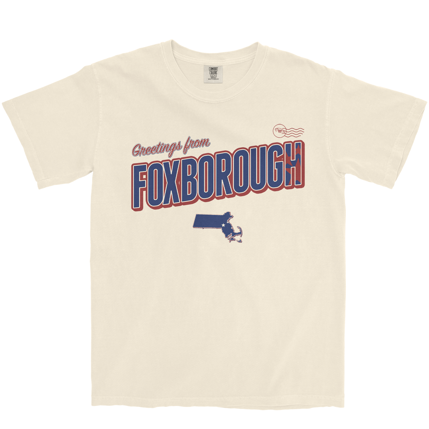 NEW ENGLAND FOOTBALL GREETING CARD IVORY T-SHIRT