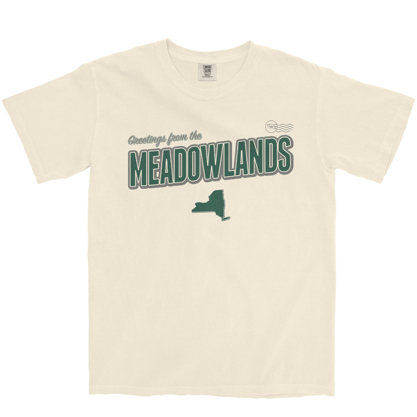 NEW YORK GREEN FOOTBALL GREETING CARD IVORY T-SHIRT