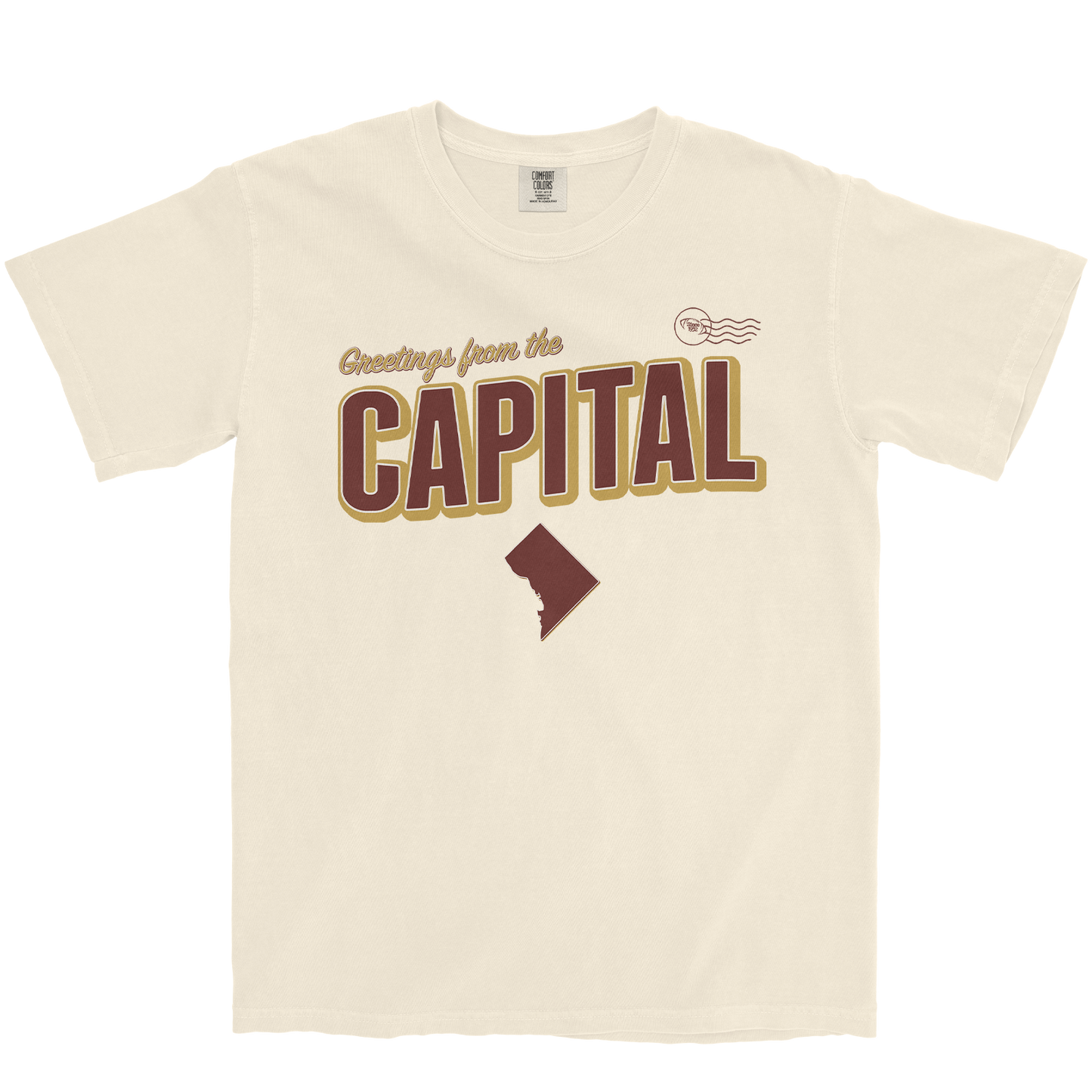 WASHINGTON, D.C. FOOTBALL GREETING CARD IVORY T-SHIRT