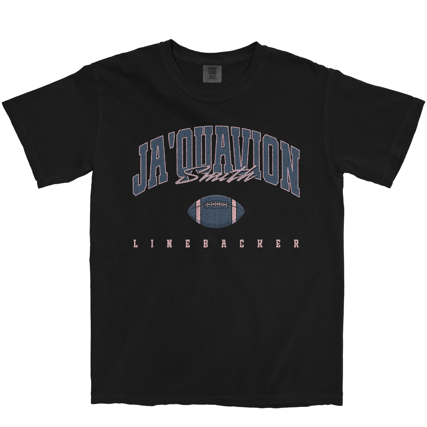 JA'QUAVION SMITH FOOTBALL BLACK TEE