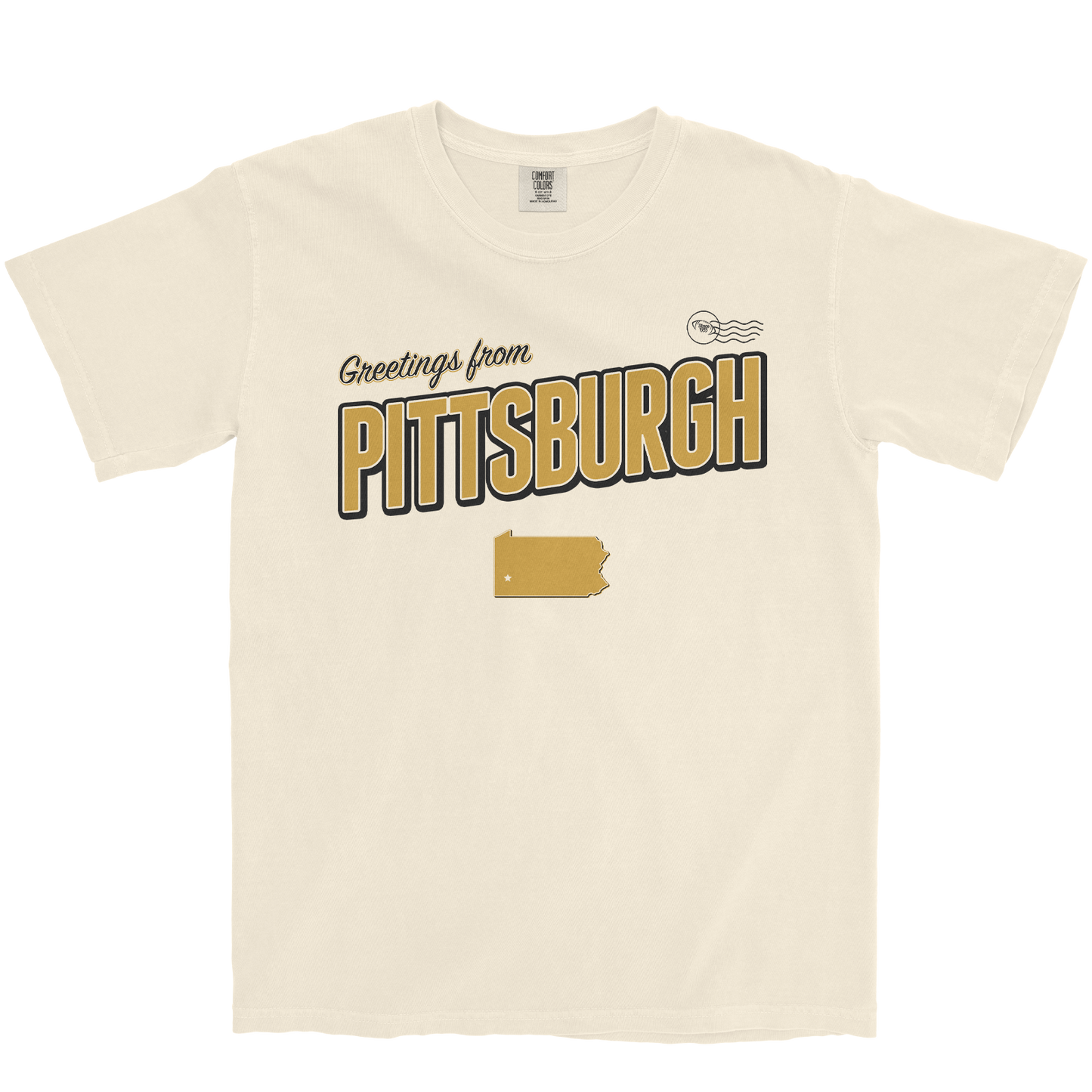 PITTSBURGH FOOTBALL GREETING CARD IVORY T-SHIRT