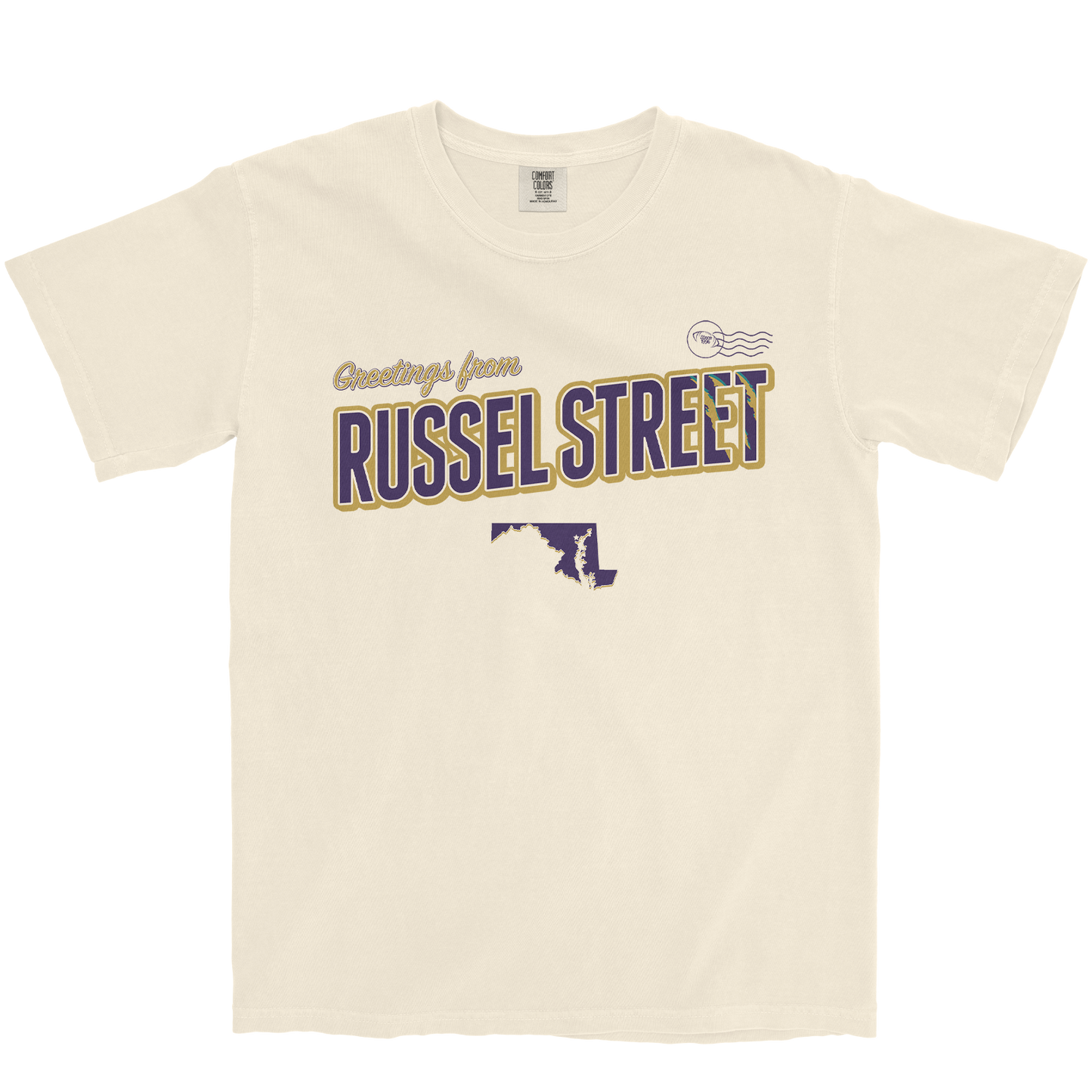 BALTIMORE FOOTBALL GREETING CARD IVORY T-SHIRT