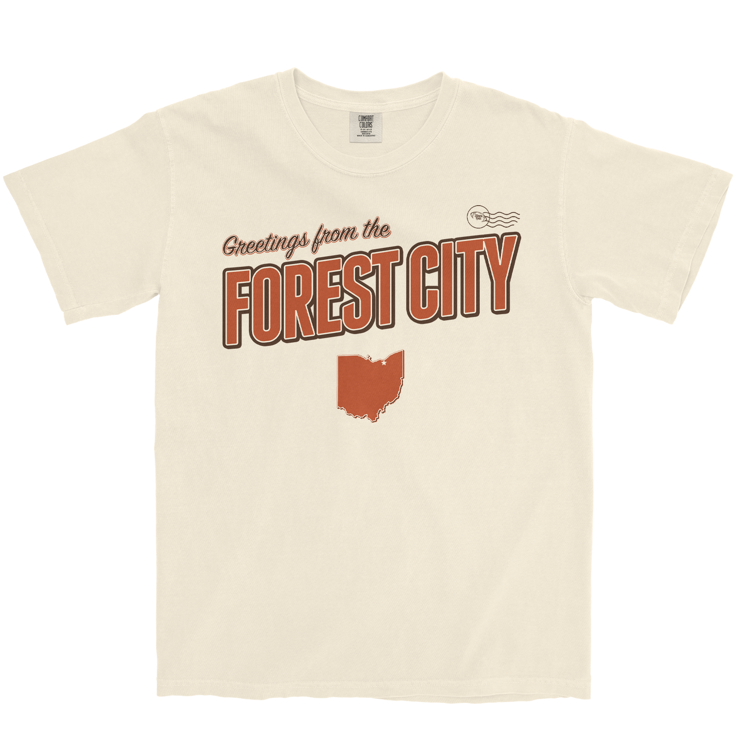 CLEVELAND FOOTBALL GREETING CARD IVORY T-SHIRT