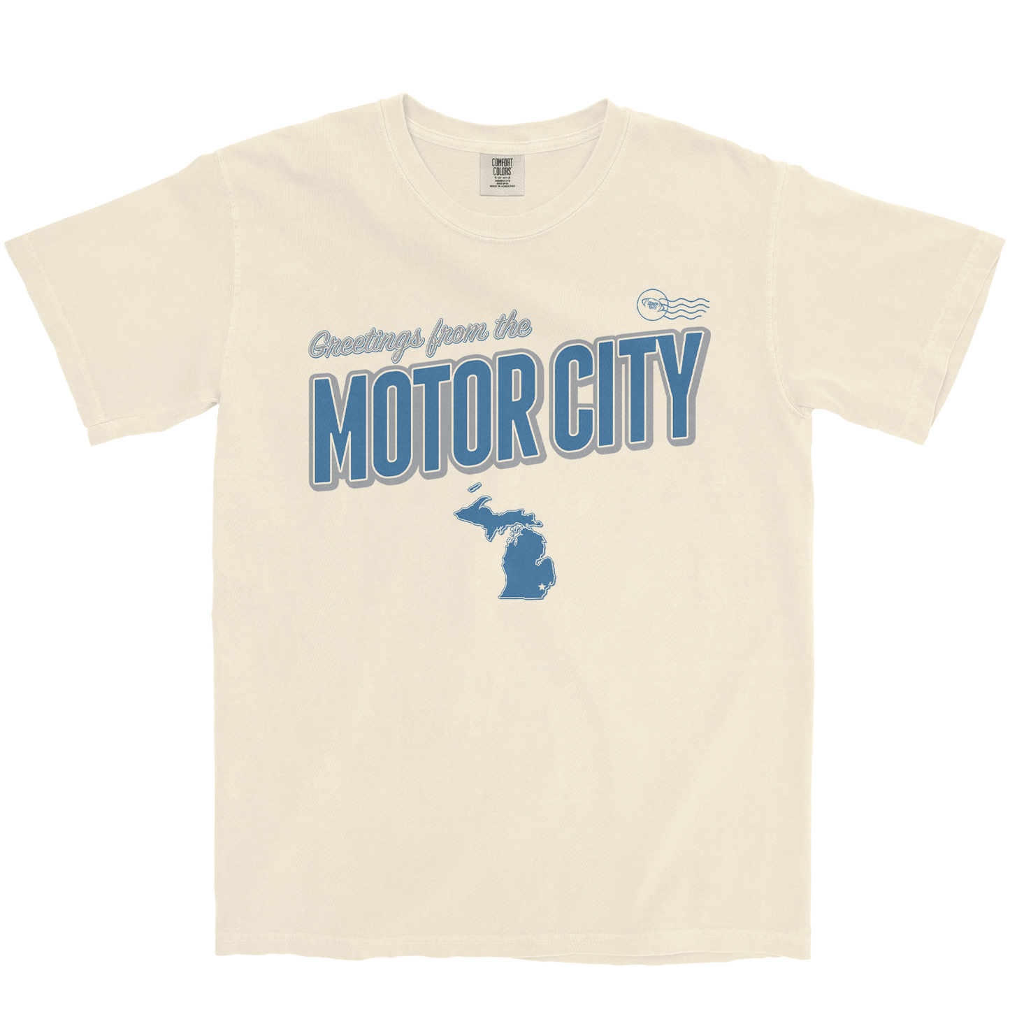 DETROIT FOOTBALL GREETING CARD IVORY T-SHIRT