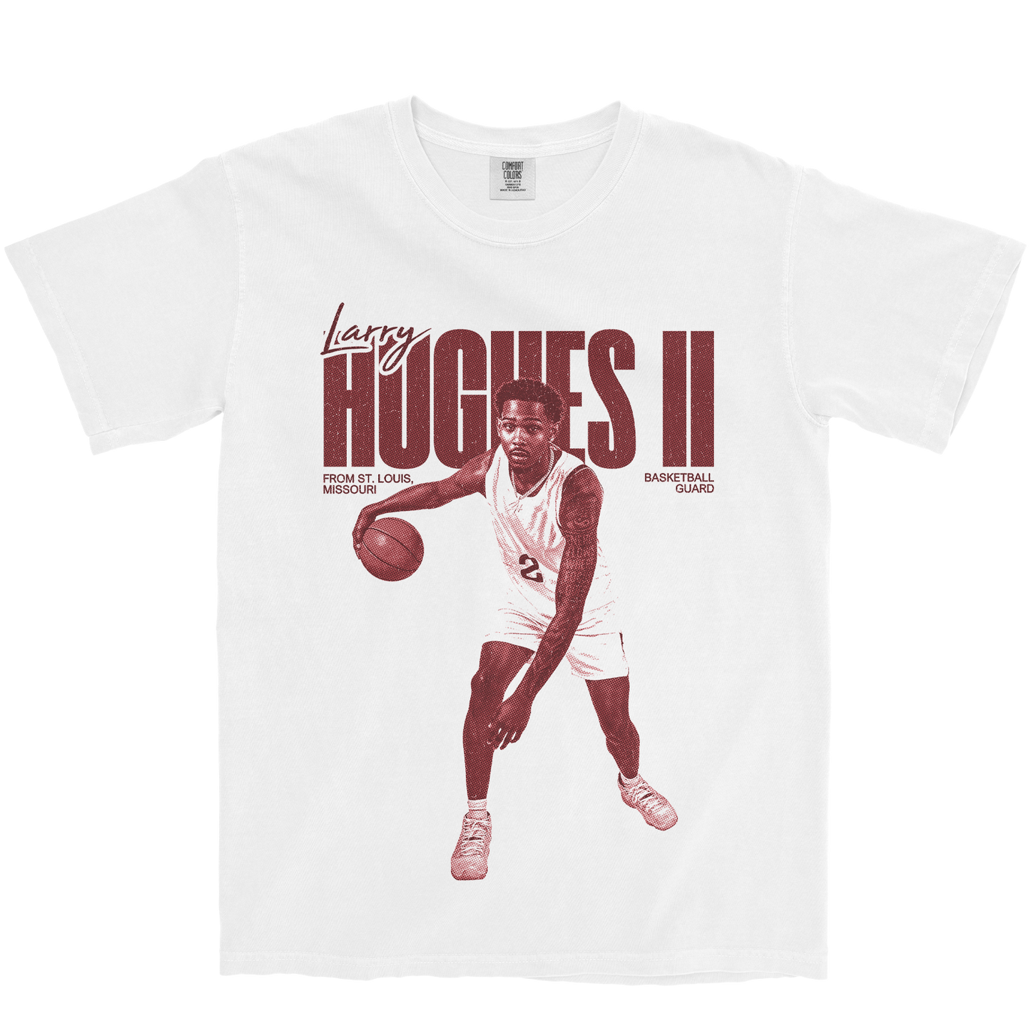 LARRY HUGHES II VINTAGE WHITE TEE