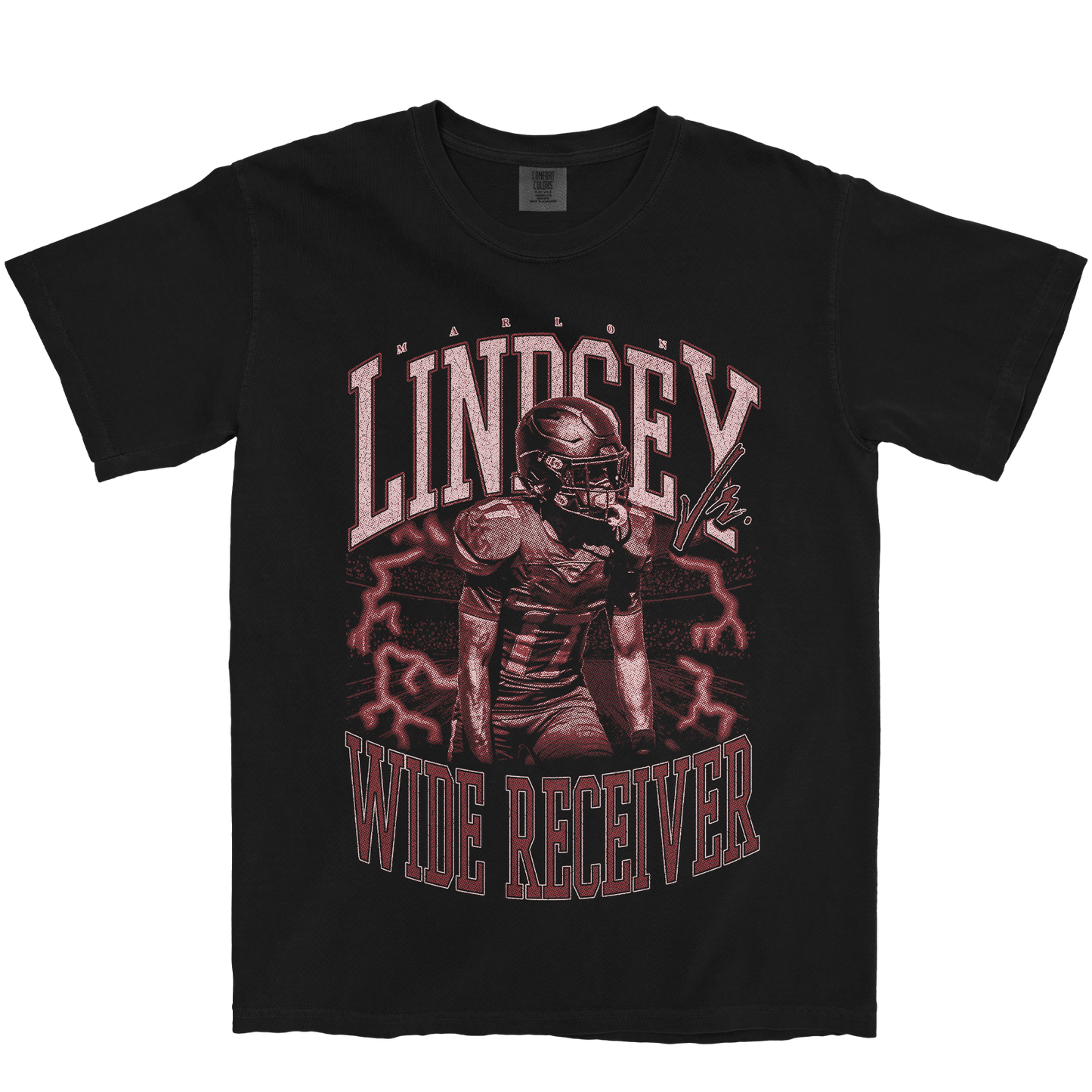 MARLON LINDSEY JR. VINTAGE BLACK TEE