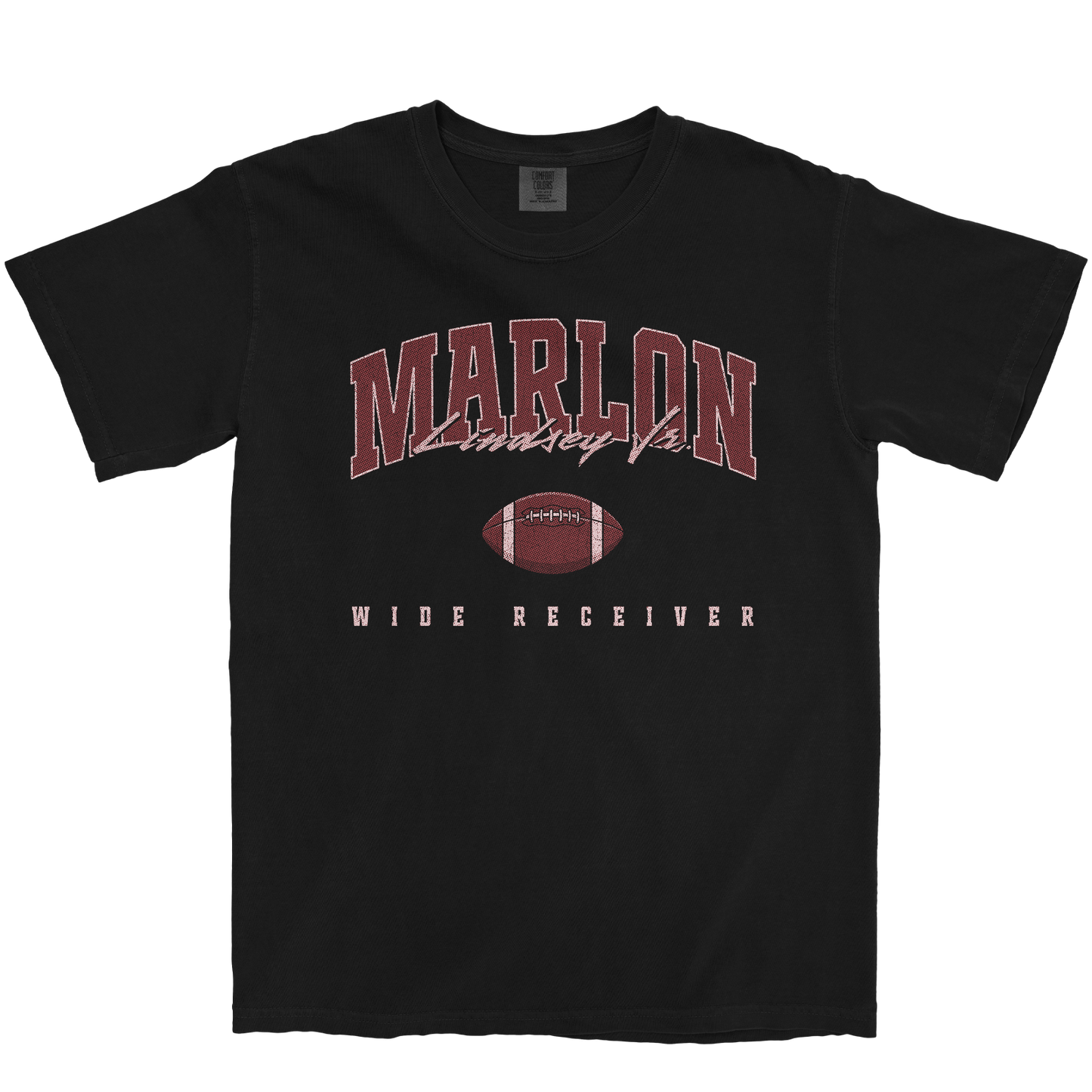 MARLON LINDSEY JR. FOOTBALL BLACK TEE