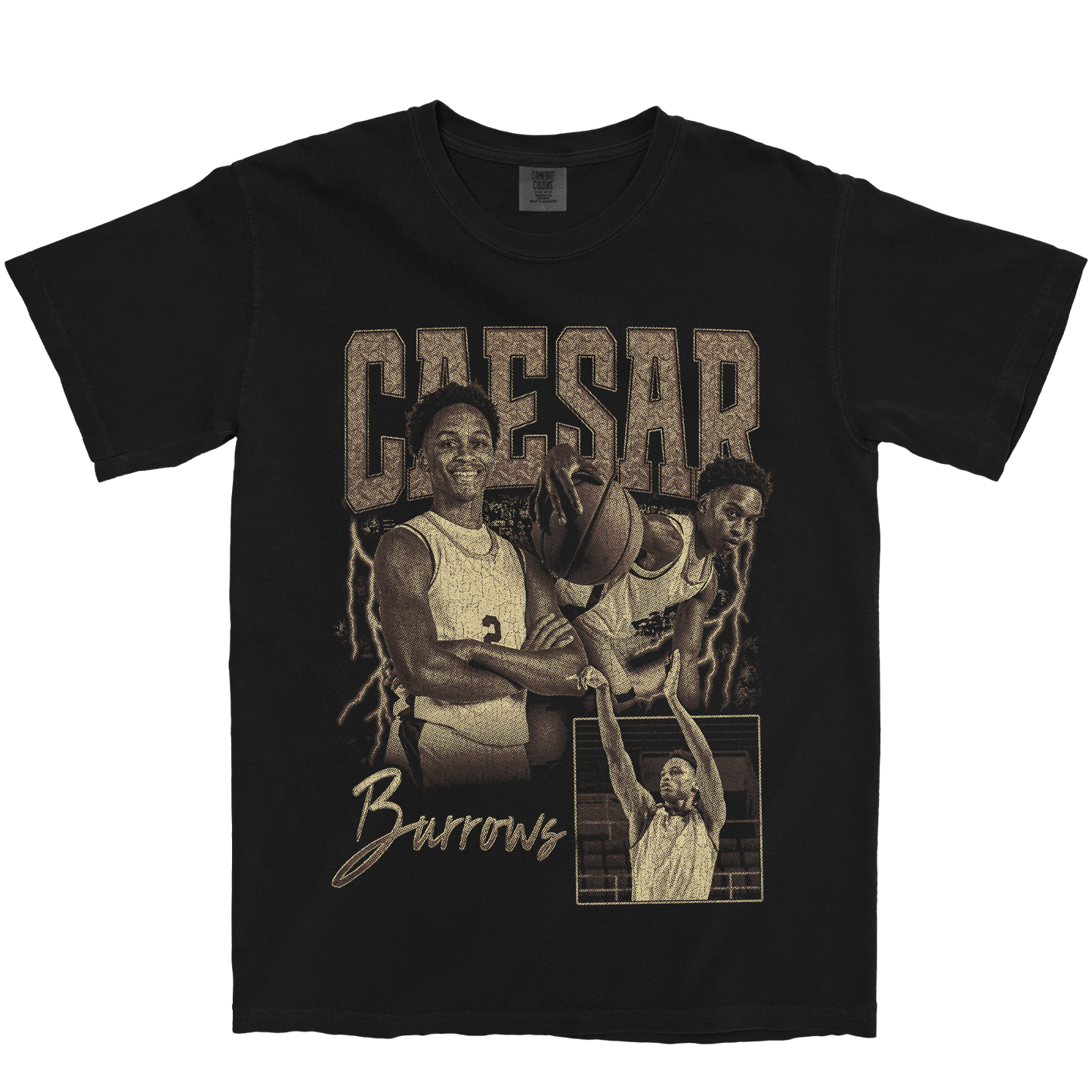 CAESAR BURROWS GRAPHIC BLACK TEE