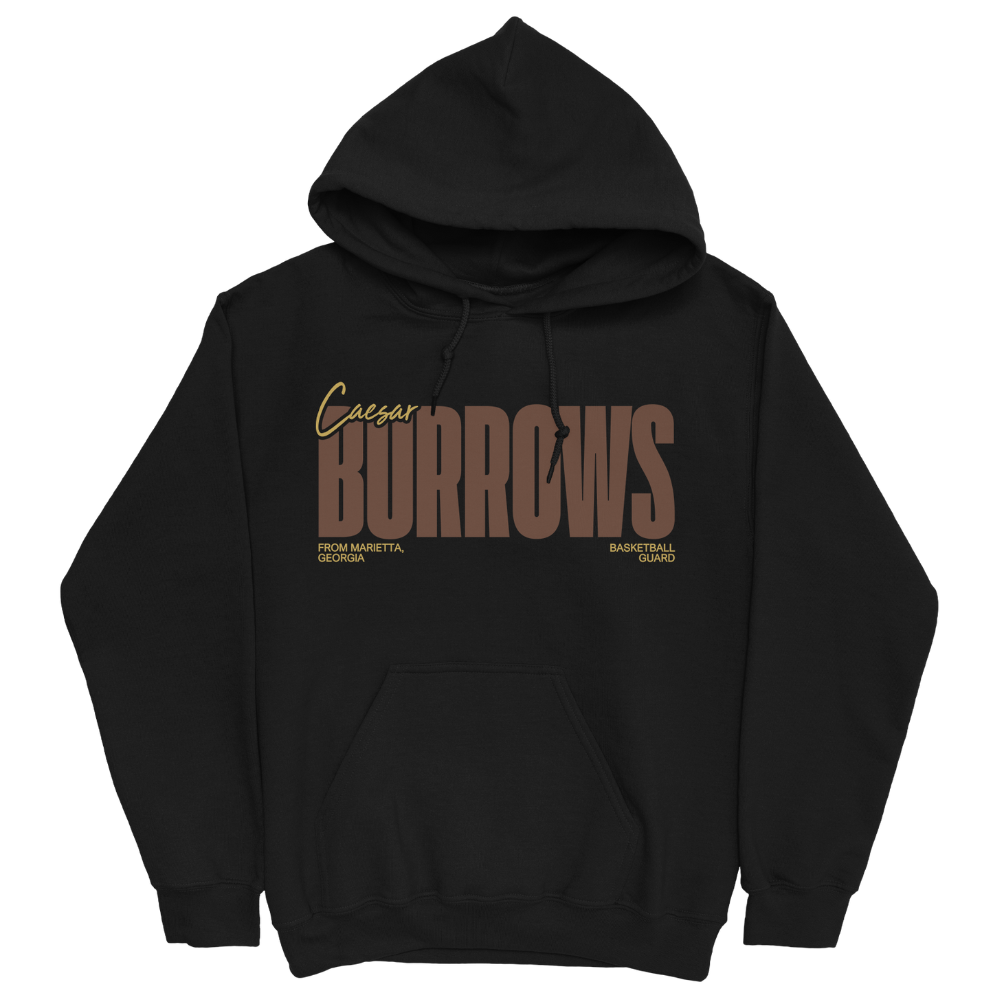 CAESAR BURROWS CLASSIC BLACK HOODIE