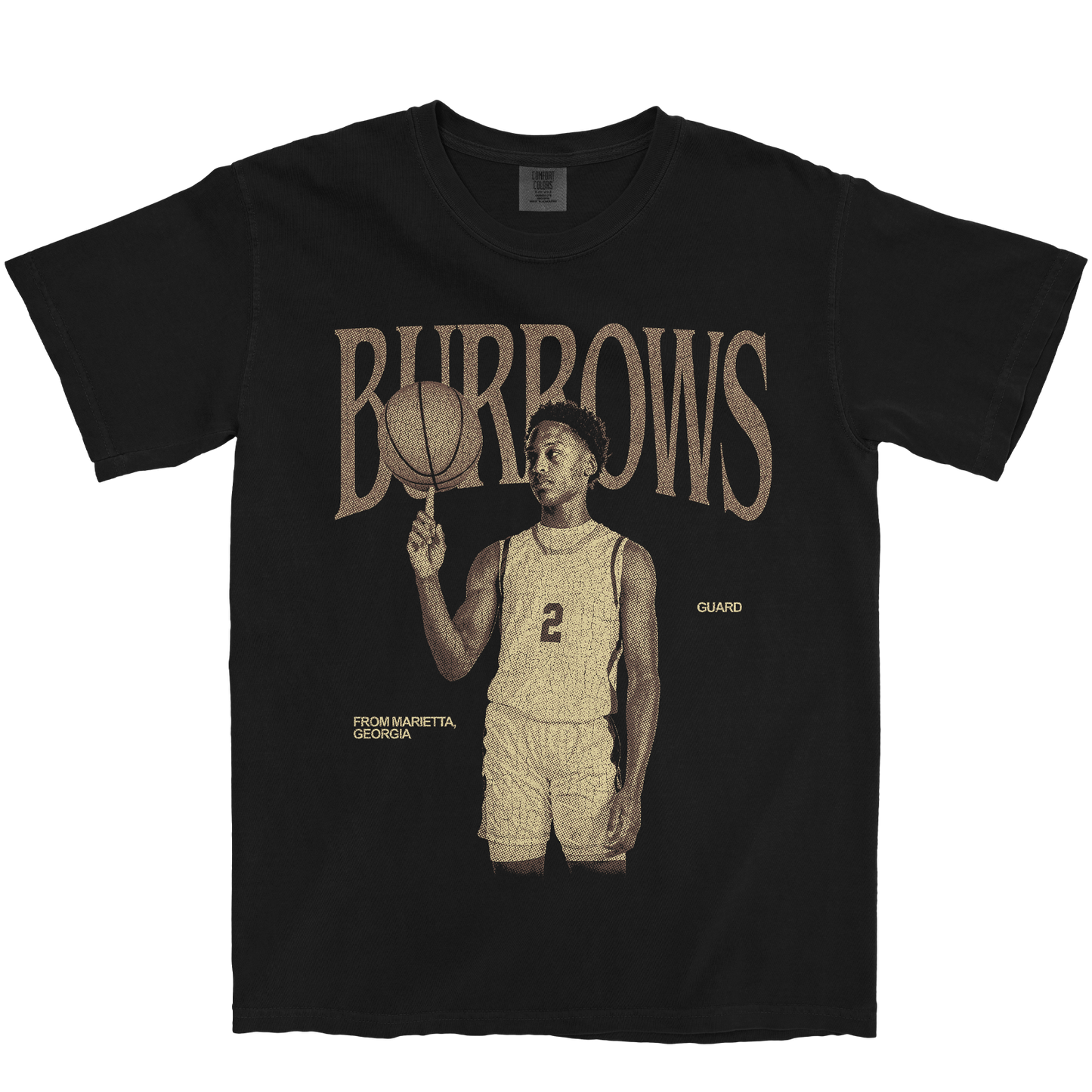 CAESAR BURROWS VINTAGE BLACK TEE