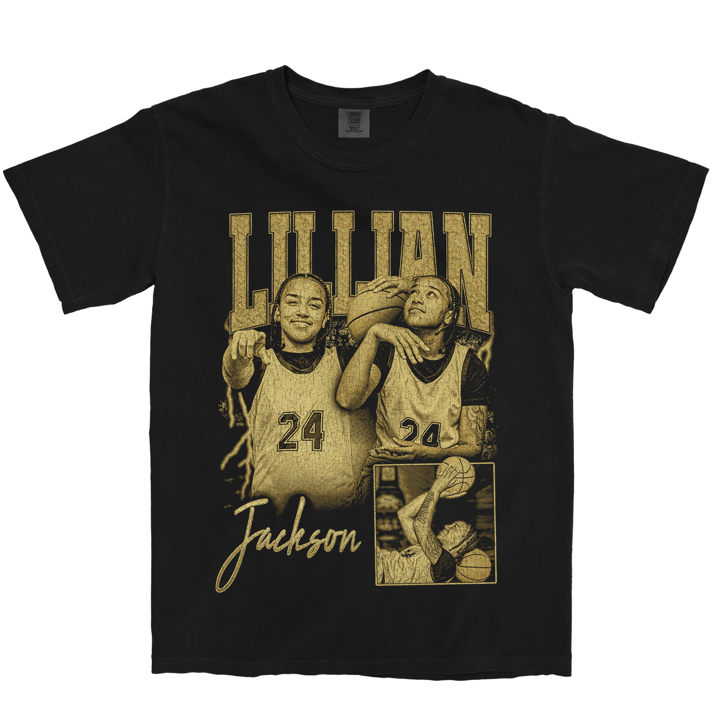 LILLIAN JACKSON GRAPHIC BLACK TEE