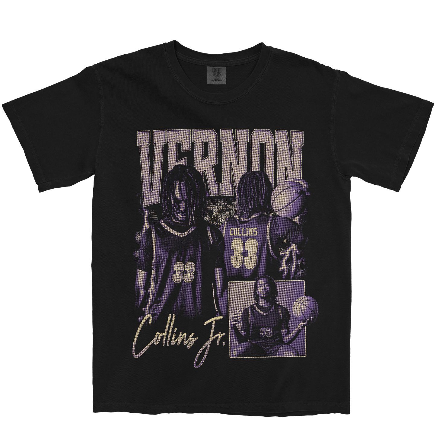 VERNON COLLINS JR. GRAPHIC BLACK TEE